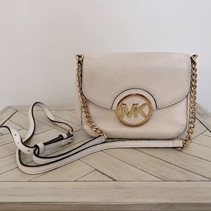 White Michael Kors mini crossbody bag